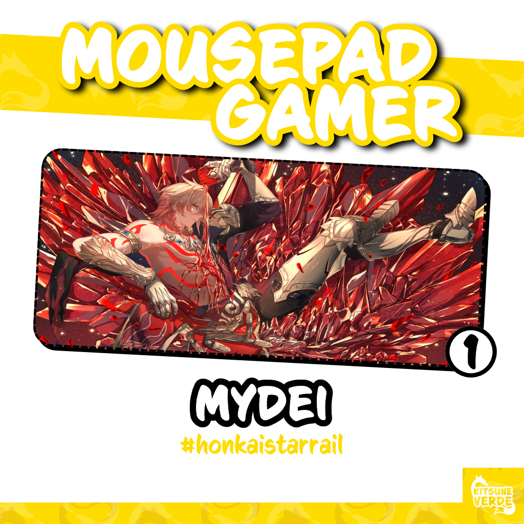 Mouse Pad Gamer - Mydei - Honkai Star Rail - 90x40 - 80x40 - 70x30 - 60x40 - 40x45 cm