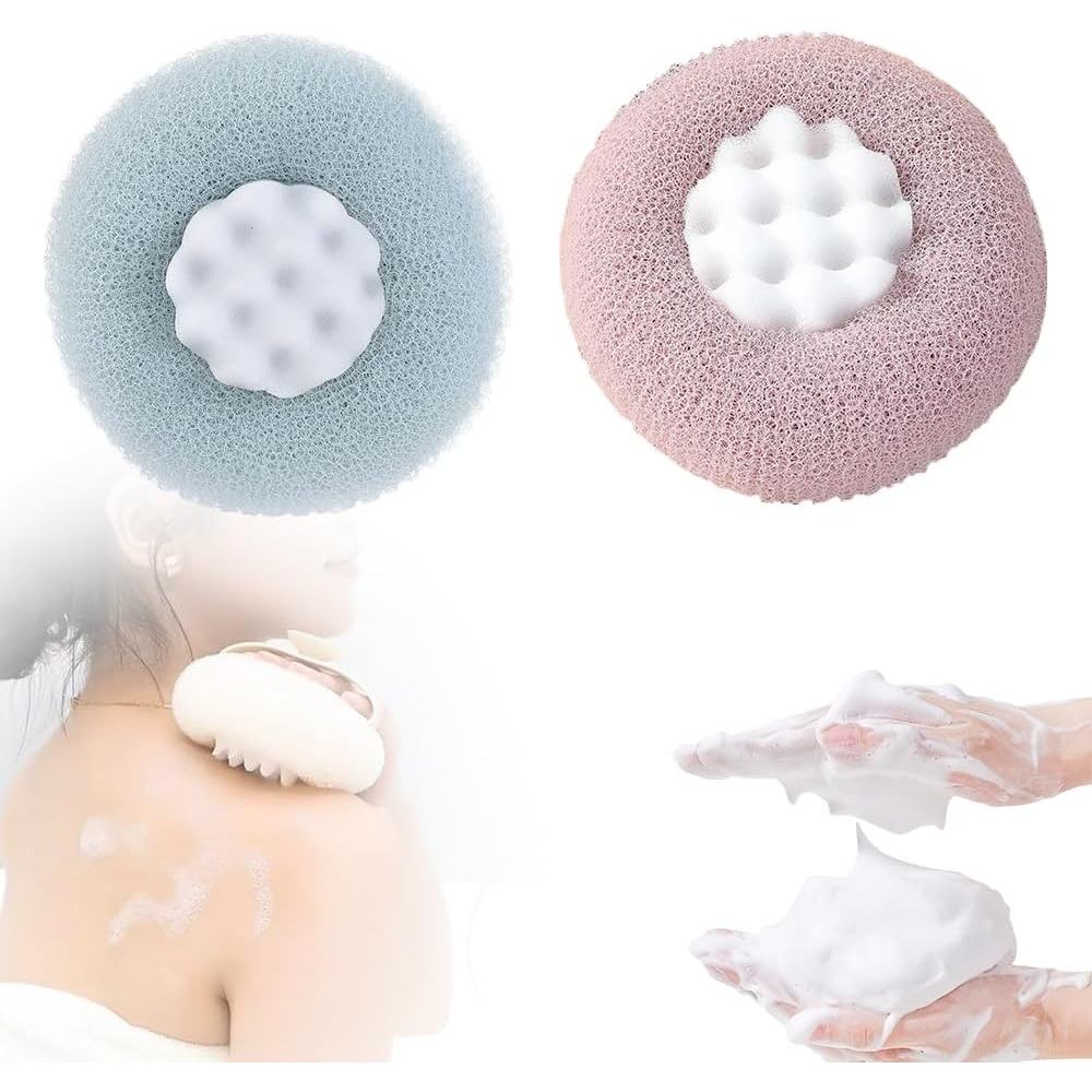 Super Soft Sunflower Suction Cup Bath Ball, 2025 Upgraded 2-in-1 Bath Sponges for Shower Women, Body Wash Infused Sponge