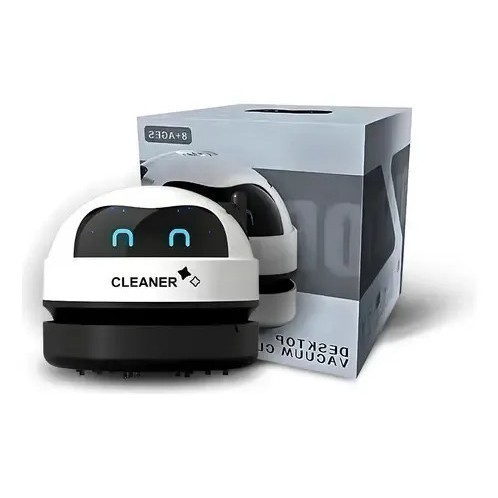 Mini Aspirador Mesa Papa Migalhas Com Coletor Recarregável Preto