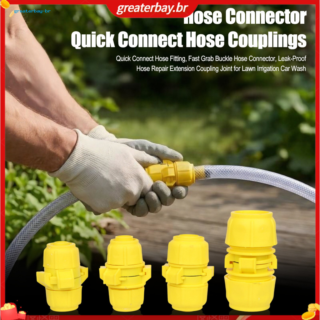 Quick Connect Hose Fitting Leak-proof Fast Grab Buckle Connector Durable Repair Extension Joint for Lawn Irrigation Car