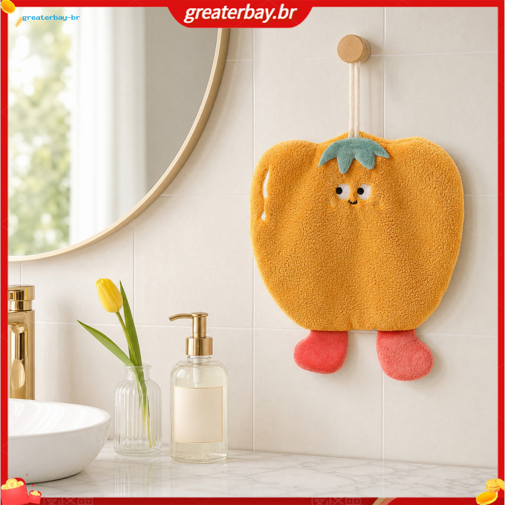 Quick-dry Coral Velvet Vegetable Hand Towels – Absorbent Non-slip Decorative Kitchen Bathroom Drying Cloths for Fast M