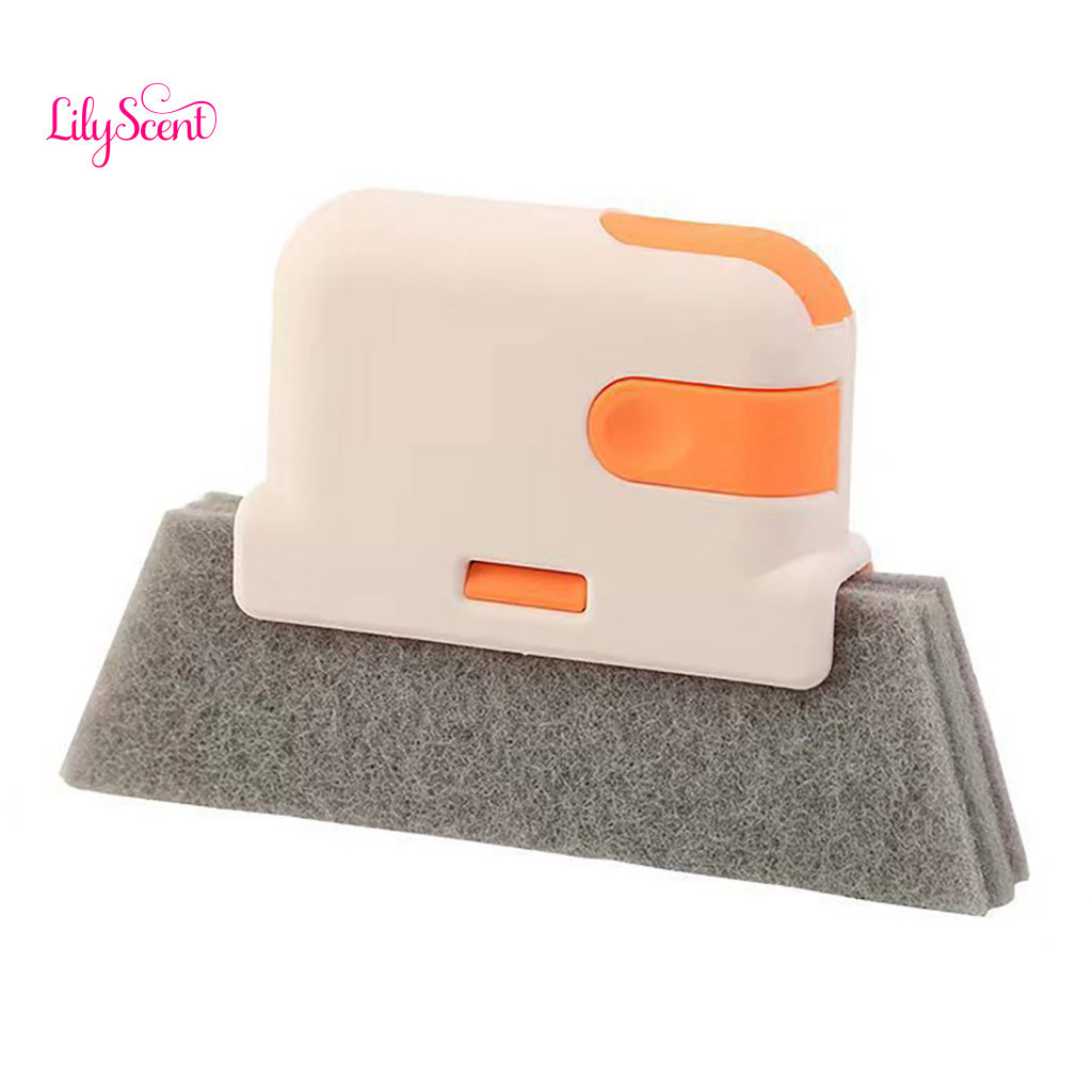 Reusable Tool Window Track Brush with Non-slip Ergonomic Handle Stiff Bristle Crevice for Narrow Gaps Groove Hard-to-rea