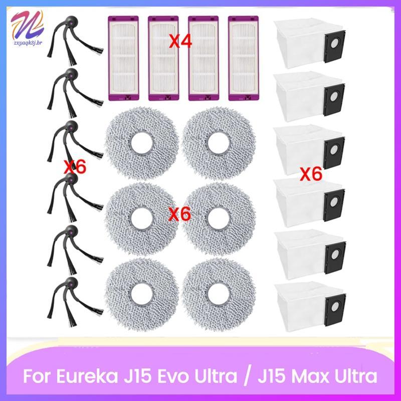 Para J15 Ultra/J15 Max Aspirador De Pó Peças Reposição Escova Lateral Filtro Hepa Mop Pano Saco