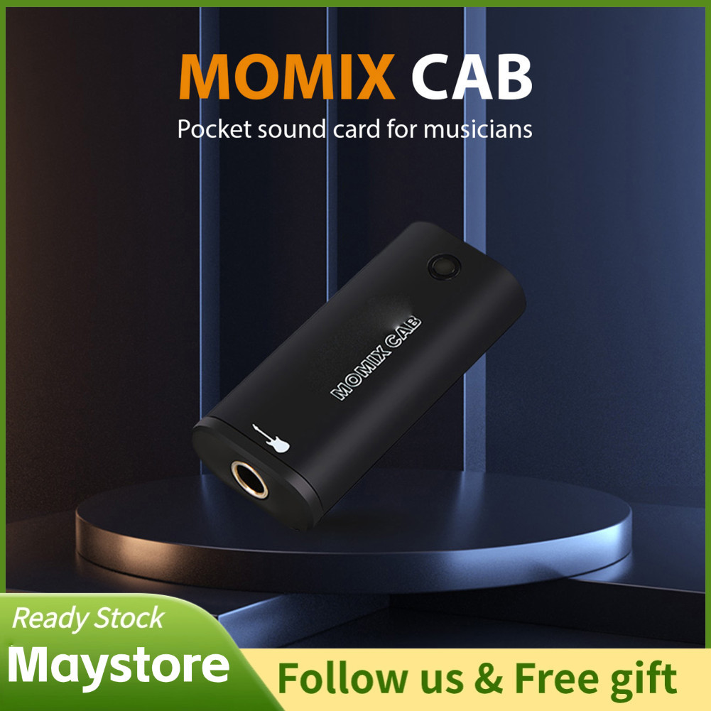 Maystoree-br JOYO Mini Interface de Áudio Gravação Placa de Som Guitarra Plug and Play Type-C para Smartphone Tablet