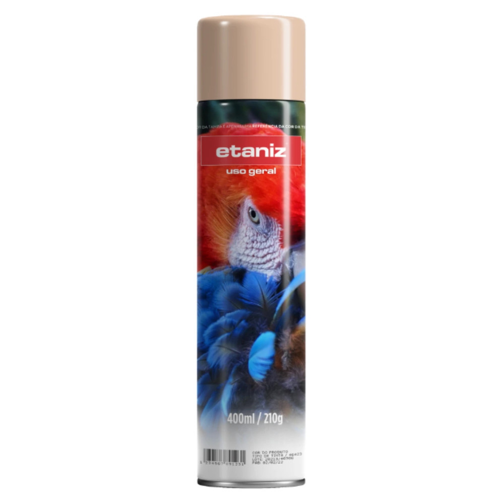 Tinta Spray Bege Uso Geral 400ml secagem rápida