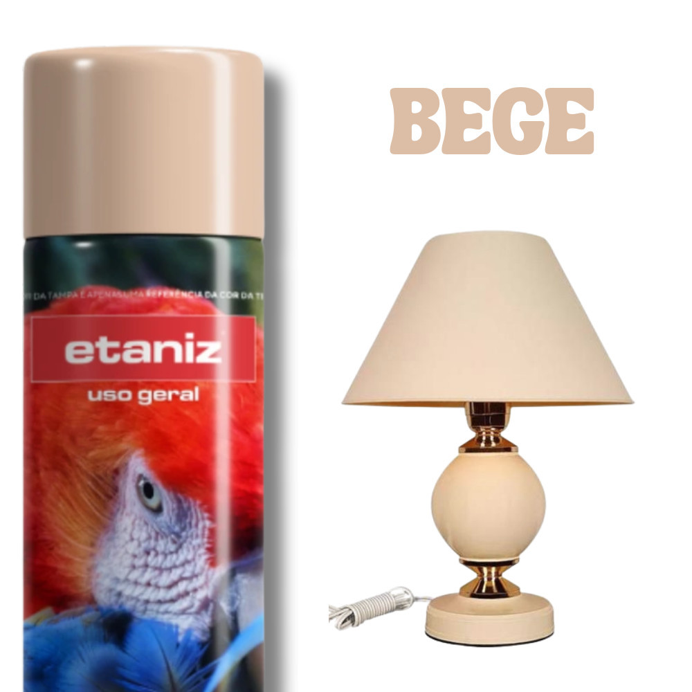 Tinta Spray Bege Uso Geral 400ml secagem rápida - Etaniz