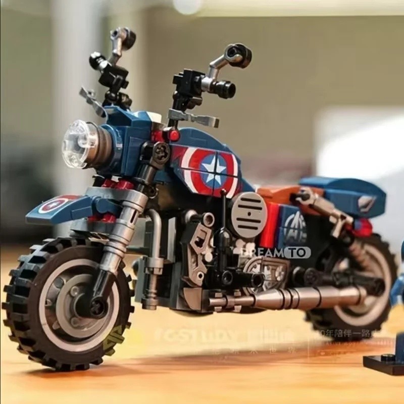 Creative Anime Characters Motorcycle Models Motorcycle Assembly Building Blocks Toys Decorative Items for Display Holida