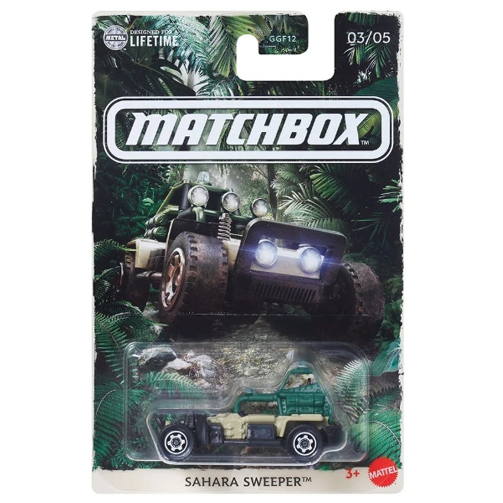 Miniatura Carro Sahara Sweeper - Adventure Guides - 6,0 cm - 1:64 - Matchbox