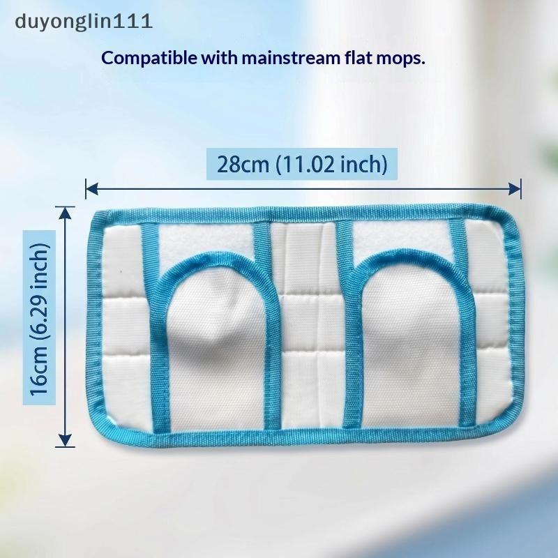 (duyonglin111) Almofada De Substituição De Esfregão Dupla Face Reutilizável Fit Swiffer Sweeper Pano Plano De Microfibra