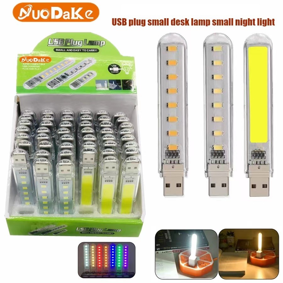 Caixa C/ 48 Lâmpada USB 8 Leds 5730smd Super Brilhante Para Computador Usb / Lâmpada Noturna