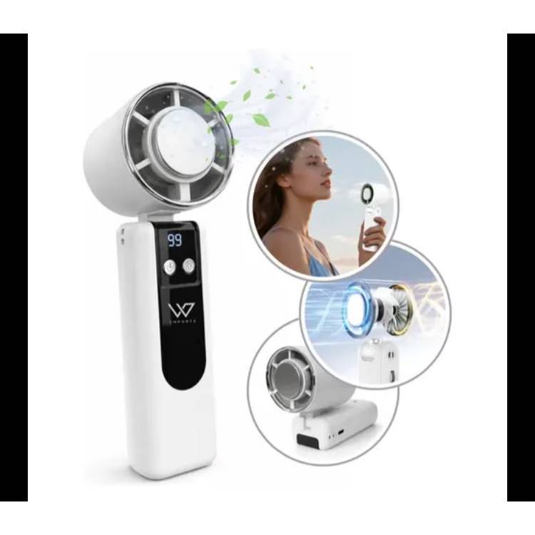 Ventilador Portátil Turbo Recarregável 4000mAh  Handheld Fan K801
