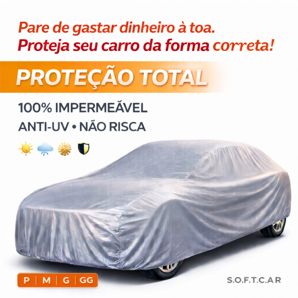 Capa Para Cobrir Carro 100% Impermeável Forrada Original Proteção Total Pintura Intacta