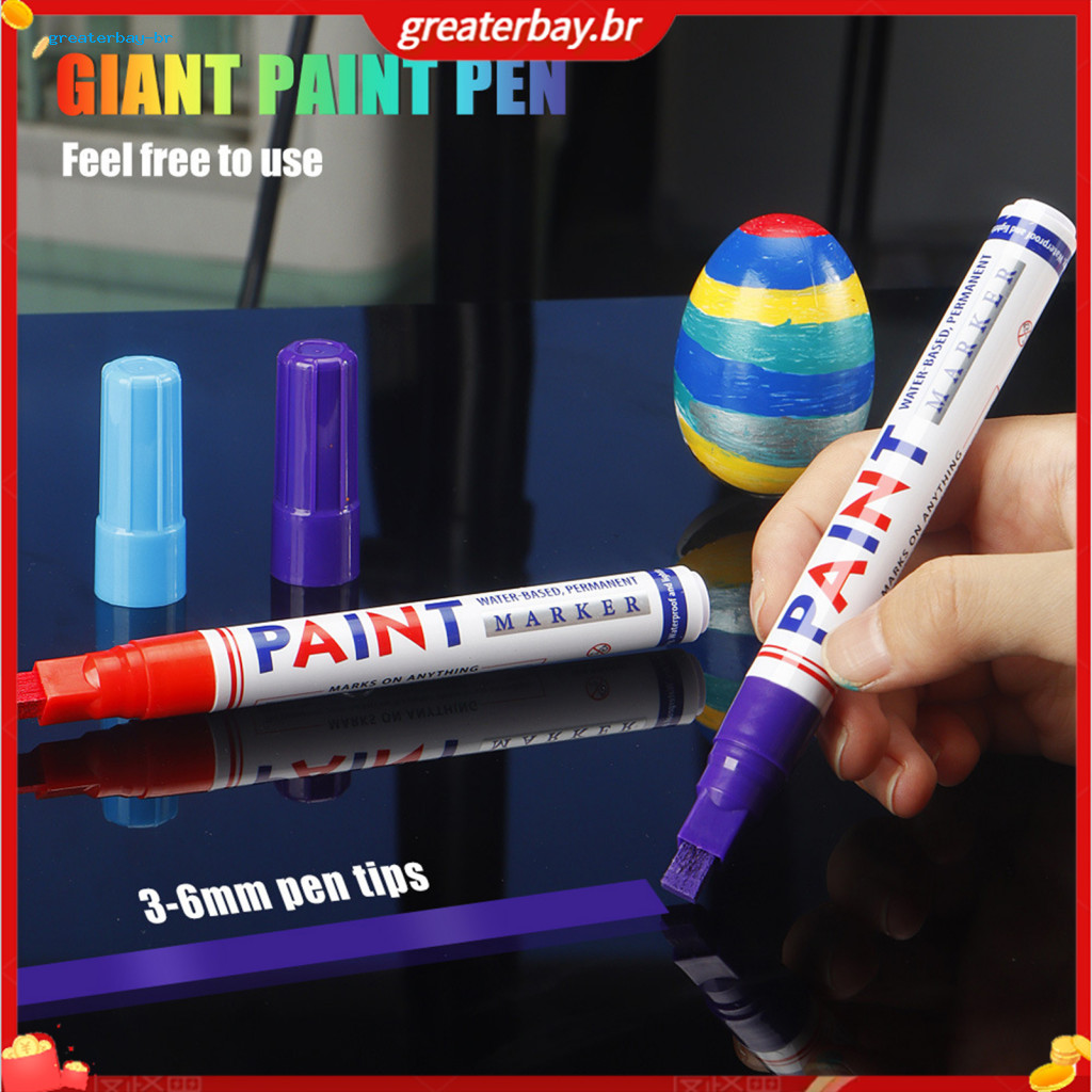 Capacity Waterproof Paint Marker Pen for Car Touch-up Metal Tire Wood Stone – Quick-dry Fade-resistant Oil-based Repai