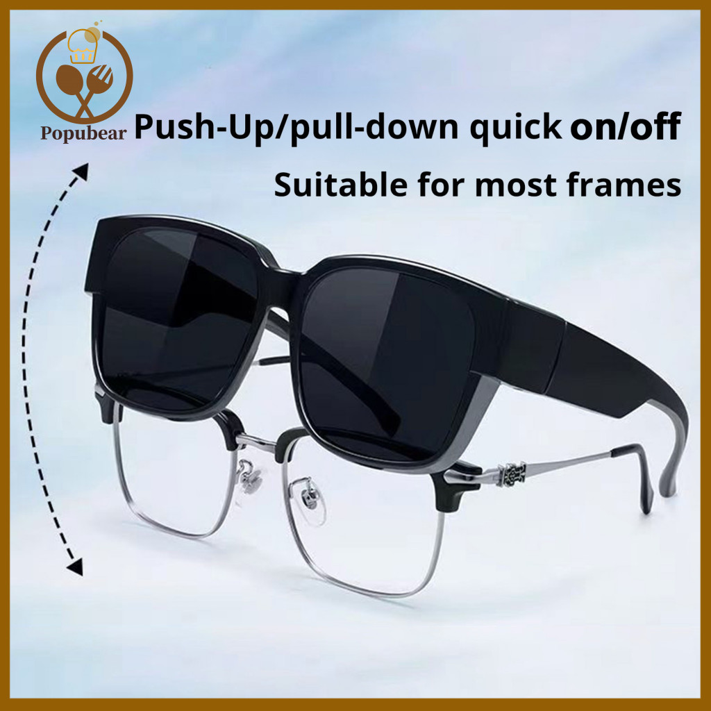 Polarized Yellow Lenses Night Driving Glasses Anti-glare Over-glasses Sunglasses for Uv400 Protection Wraparound for Men