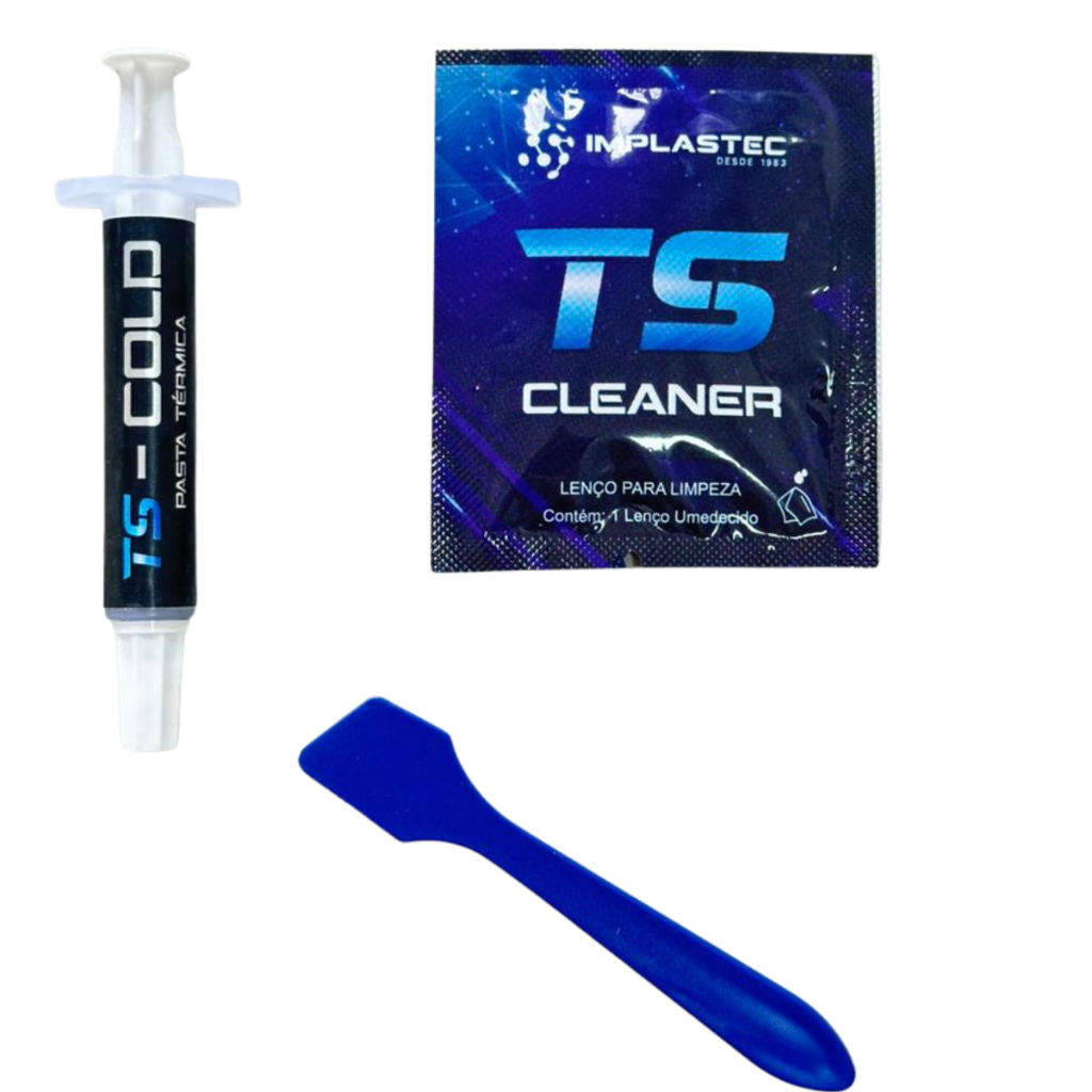 Pasta Térmica Implastec Ts Cold 1g, Espátula + Sachê Cleaner