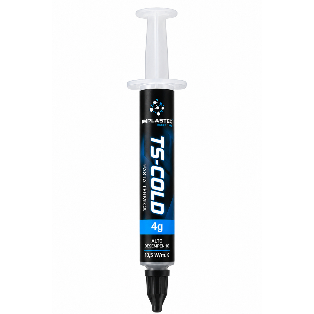 Pasta Térmica Implastec Ts Cold 4g, Espátula + Sachê Cleaner Cinza