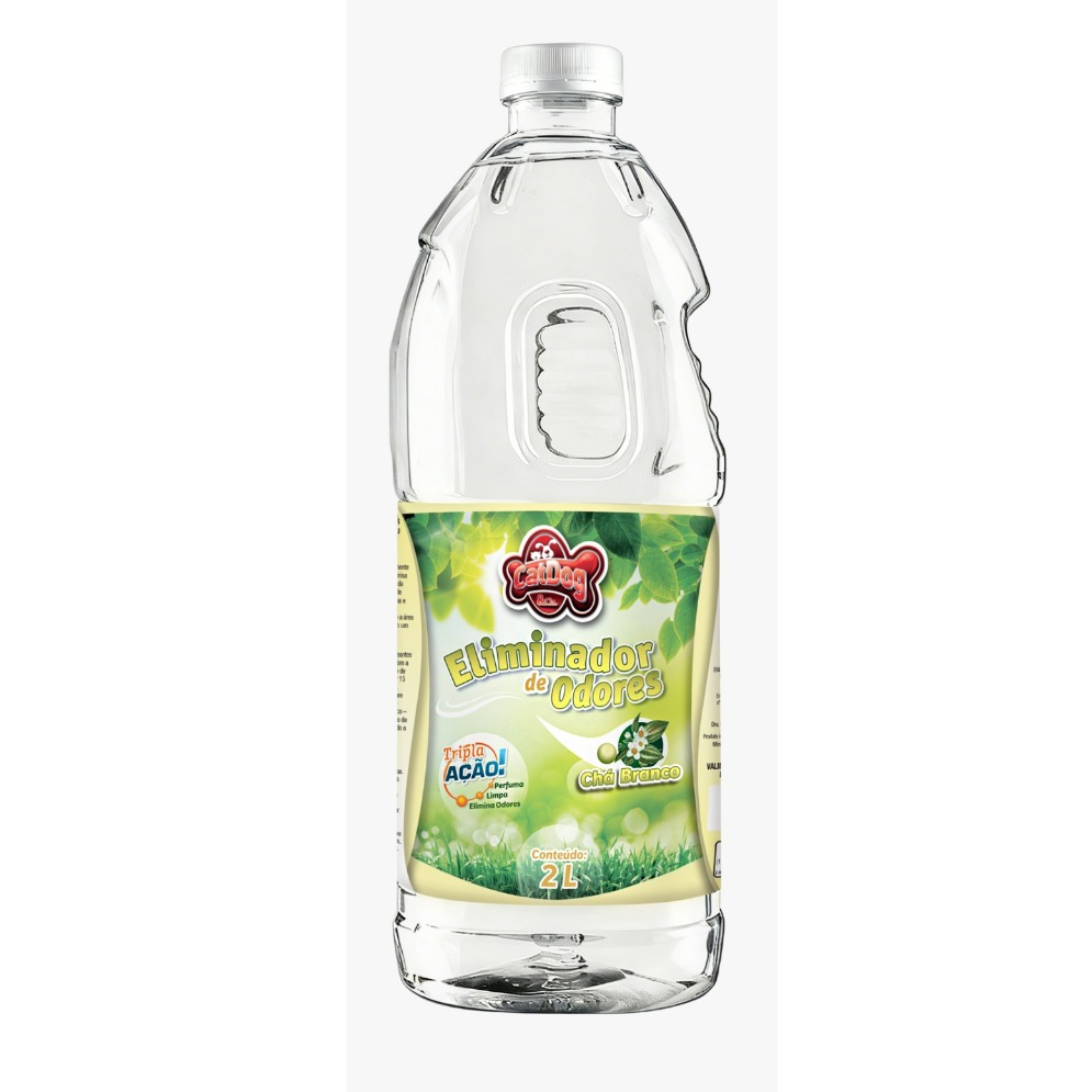 Eliminador De Odores Desinfetante Chá Branco 2L  Cat Dog & Cia