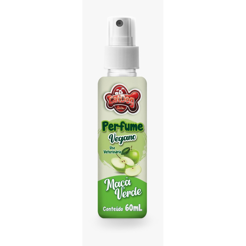Perfume Vegano 60ml Catdog Para Cães E Gatos Maçã Verde