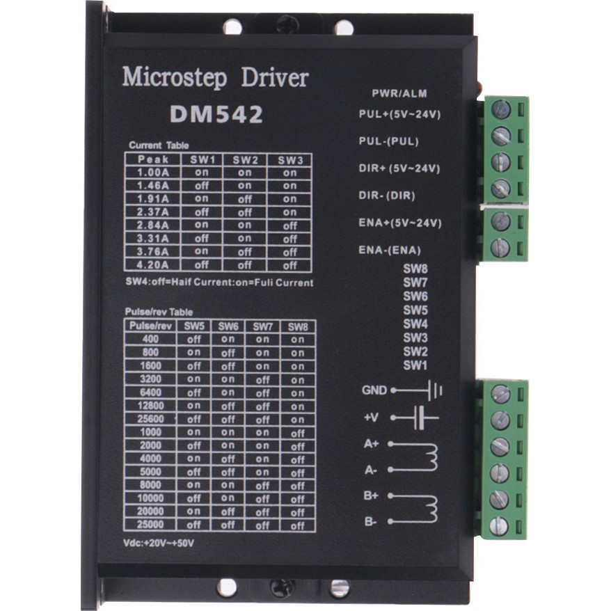 DRIVER DM542 - 4.2A  - PARA MOTOR DE PASSO , CNC