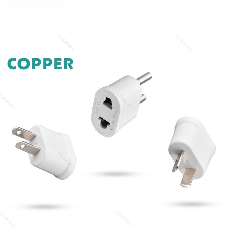 3 Pçs Elétrico AC Viagem Plug Adaptador De Energia Parede Eua Para Ue AU Austrália Coreia Tomada Conversor De BR15B3