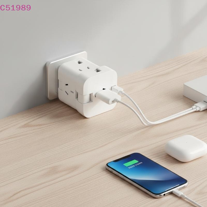 [kaan] Adaptador De Energia Dobrável 3 Em 1 Para Viagem Multiuso Eua Ue KR Plug AC Outlet Férias Internacionais BR