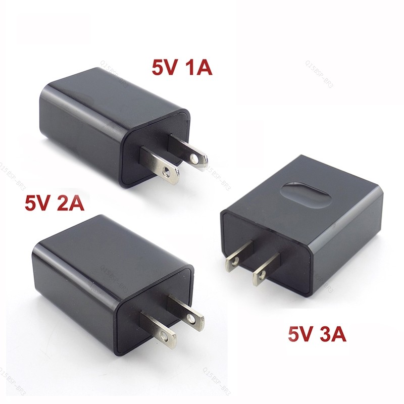 5V 1A 2a 3A Porta USB Única US Plug Adaptador De Carregador De Viagem Parede Energia BR15B3