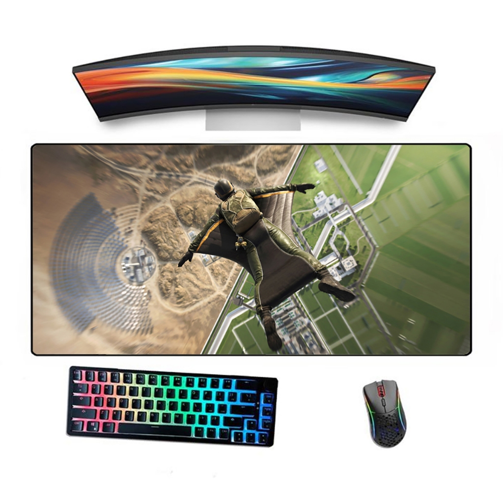 Mousepad Speed Gamer Borda Costurada Estampado Soltado Battle Roya