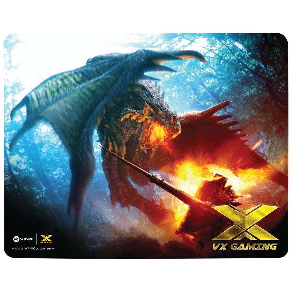 Mouse Pad Gamer Vinik VX Gaming Battle C/ Base Emborrachada 25Cm x 21Cm x 2mm