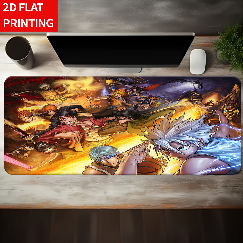 Mouse Pad Gaming-Tapete De Mesa Para Teclado E-Fantasy Adventure Battle Antiderrapante Estilo Épico Dinâmico , De Tamanh