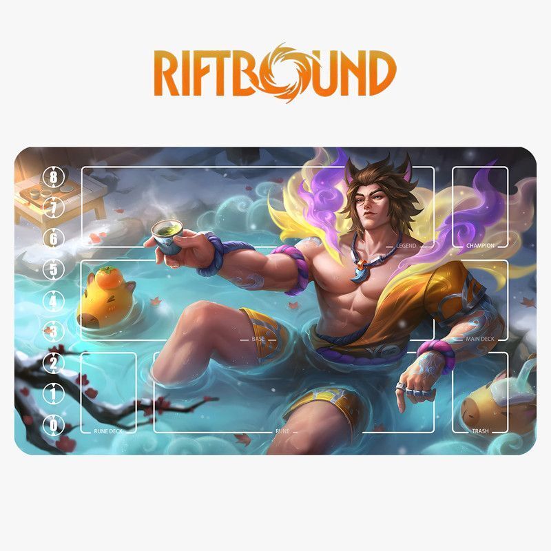 League of Legends Battle of Legends Mat, tapete de cartão de lutador de pulso Rune Battlefield Card Mat Tapete de cartão