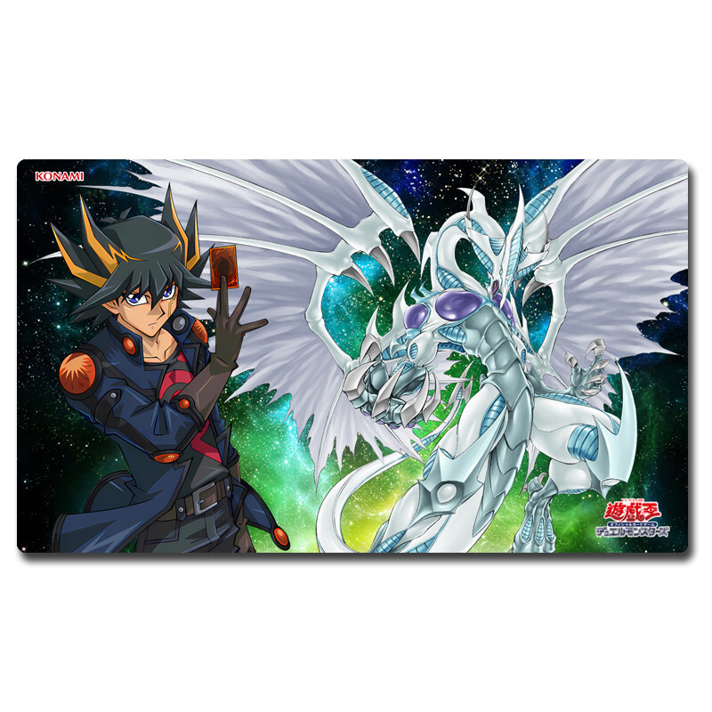 600X350X2Mm Diy Yu-Gi-Oh ! Tri-Edge Levia Card Battle Mat Single Player Board Game Duel Plate Presente Brinquedos