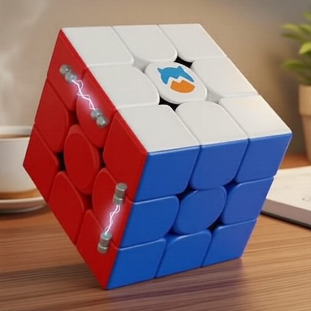Cubo Mágico 3x3 Magnético de Velocidade Monster Go EDU da GAN, Quebra-Cabeça Mágico MG 3M para Crianças