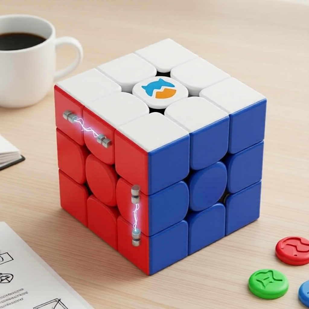 Cubo Mágico Magnético Monster Go EDU 3x3x3, Quebra-Cabeça MG 3M para Iniciantes