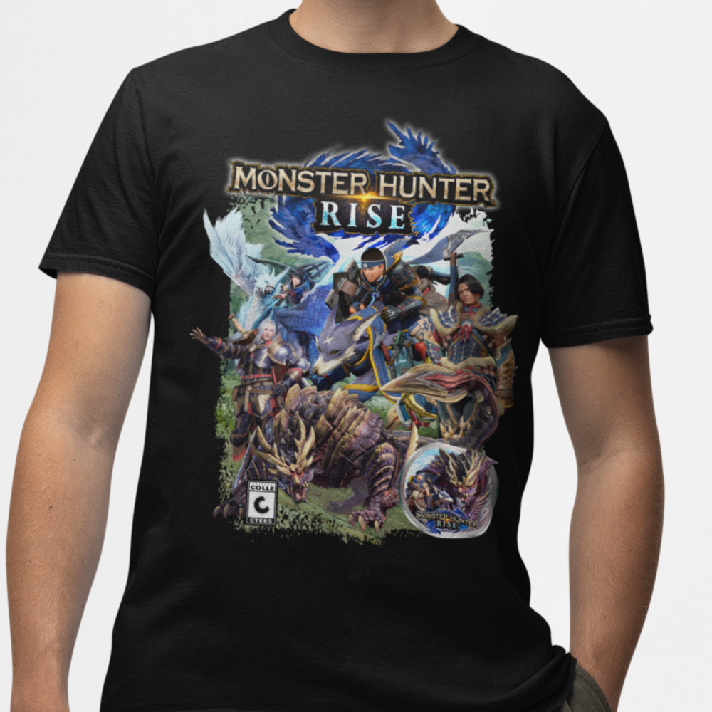 Camiseta Camisa Algodão Game Monster Hunter Rise