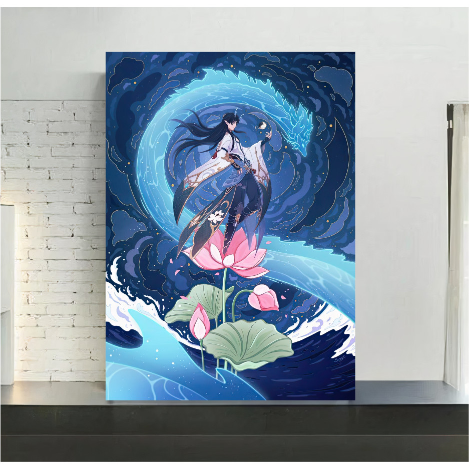Quadro de mdf poster moldura Jogo, Honkai Star Rail, Dan Heng