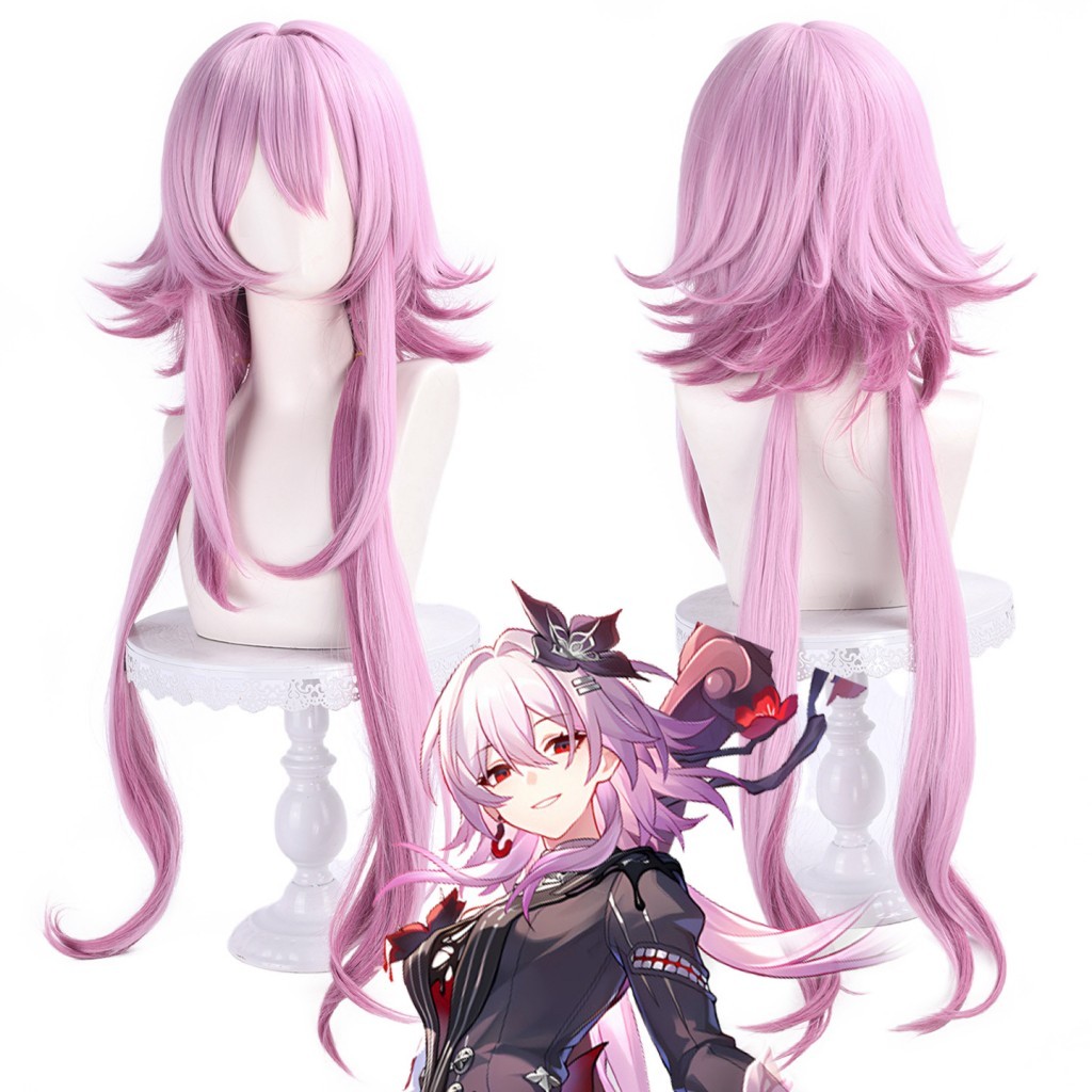 Honkai Star Rail 7 De Março Peruca Cosplay Evernight-Cabelo Sintético Resistente Ao Calor De 100 Cm De Comprimento