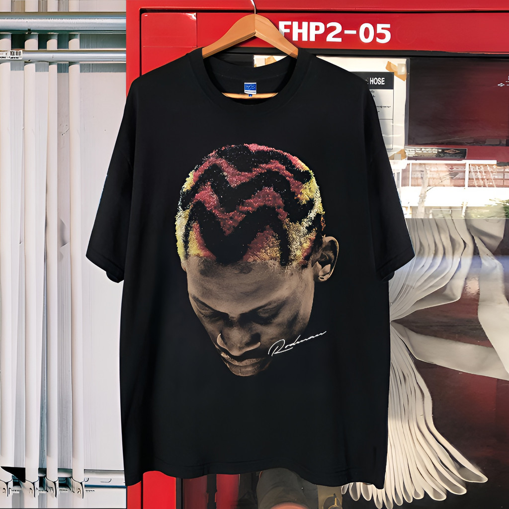 YoungGuns Dennis Rodman Dennis Rodman American Trendy Street Algodão Pesado Solto Manga Curta