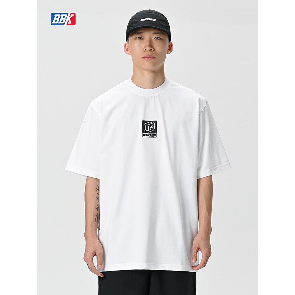 BBK 230g BBOY Camiseta solta Street Dance Skate Trendy Pequeno Decote Manga Curta HIPHOP Sports Graffiti