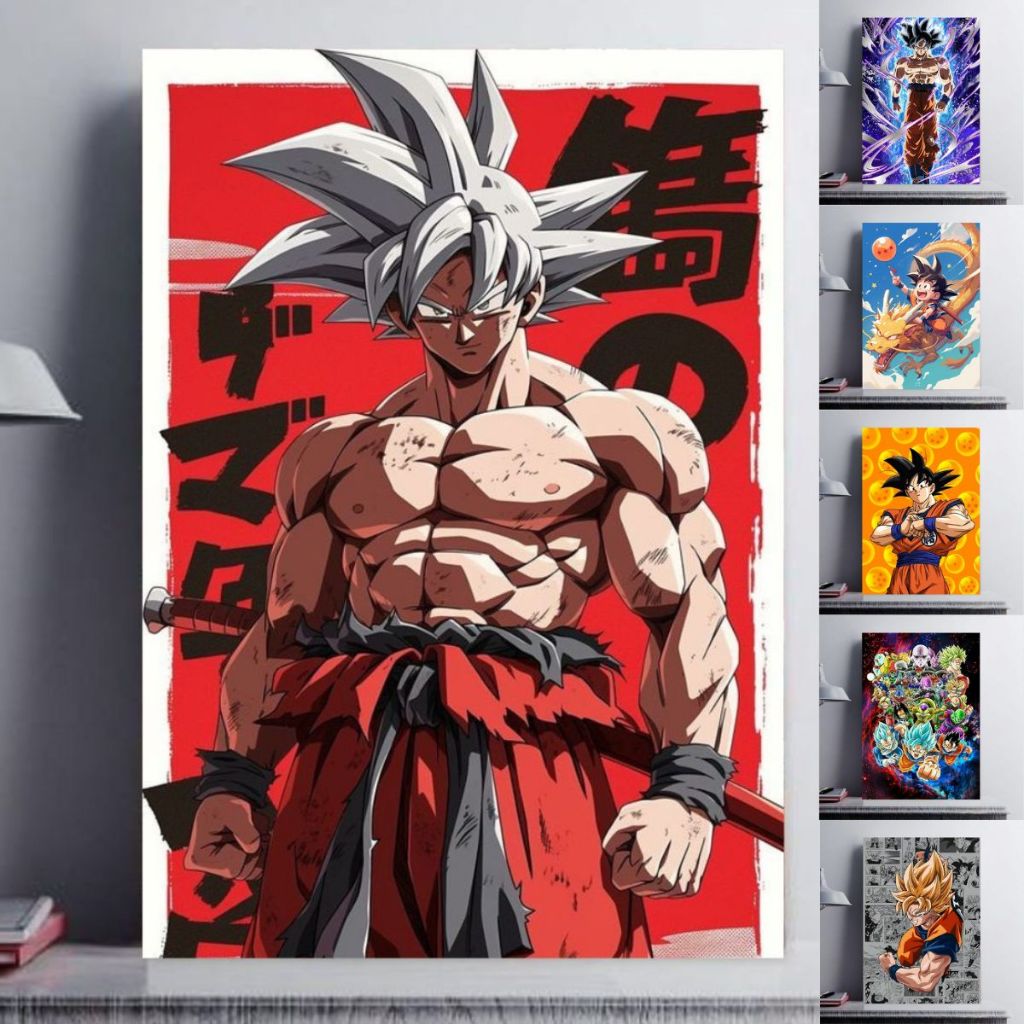 Placa/Quadro Decorativo Dragon Ball Goku Anime Diversas Imagens