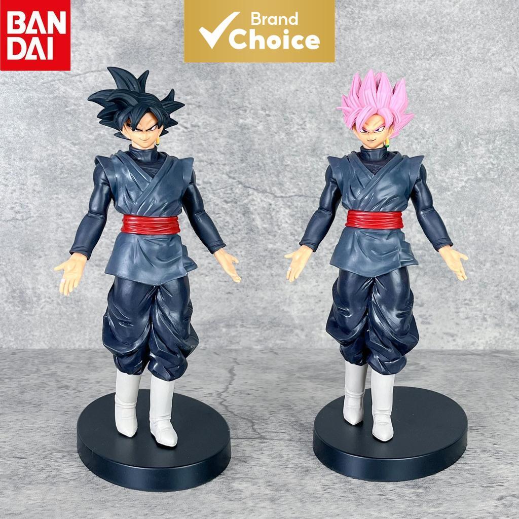 Banda 22cm Anime Dragon Ball Z Figura Goku Super Saiyajin Rosa Negra Estatueta Modelo PVC Colecionável Decoração de