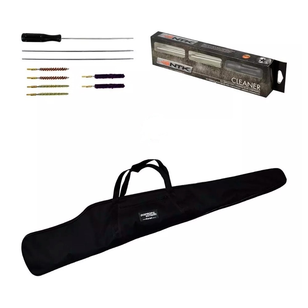 Capa Dispropil Simples Preta 120cm + Kit Limpeza Nautika Cleaner 4.5mm / 5.5mm