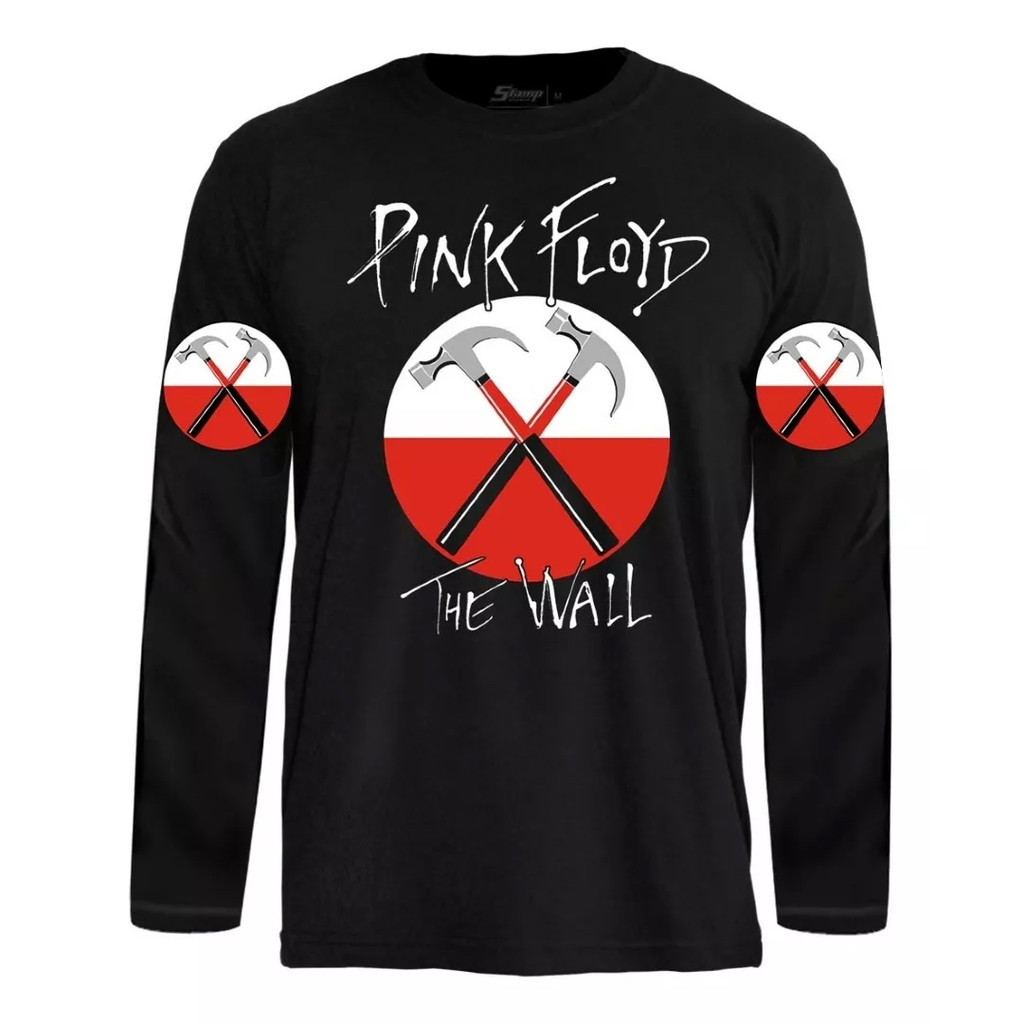 Camiseta Pink Floyd Manga Longa The Wall LONG012 Stamp Rockwear Oficial