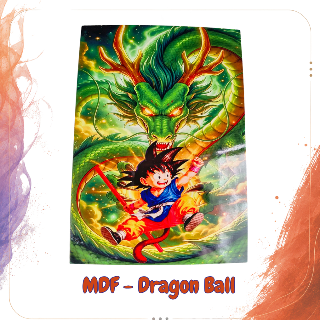 Quadro MDF Personalizado Dragon Ball Shen Long Pronta Entrega Placa Decorativa Presente Geek