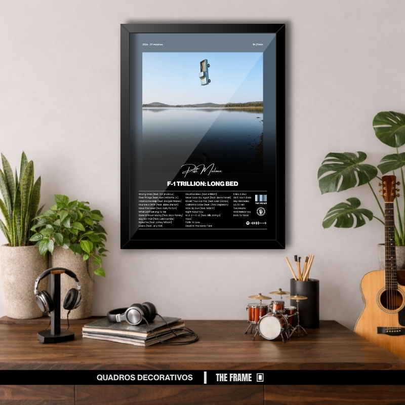 Quadro Decorativo A4/A3 Spotify Post Malone Album F-1 Trillion: Long Bed