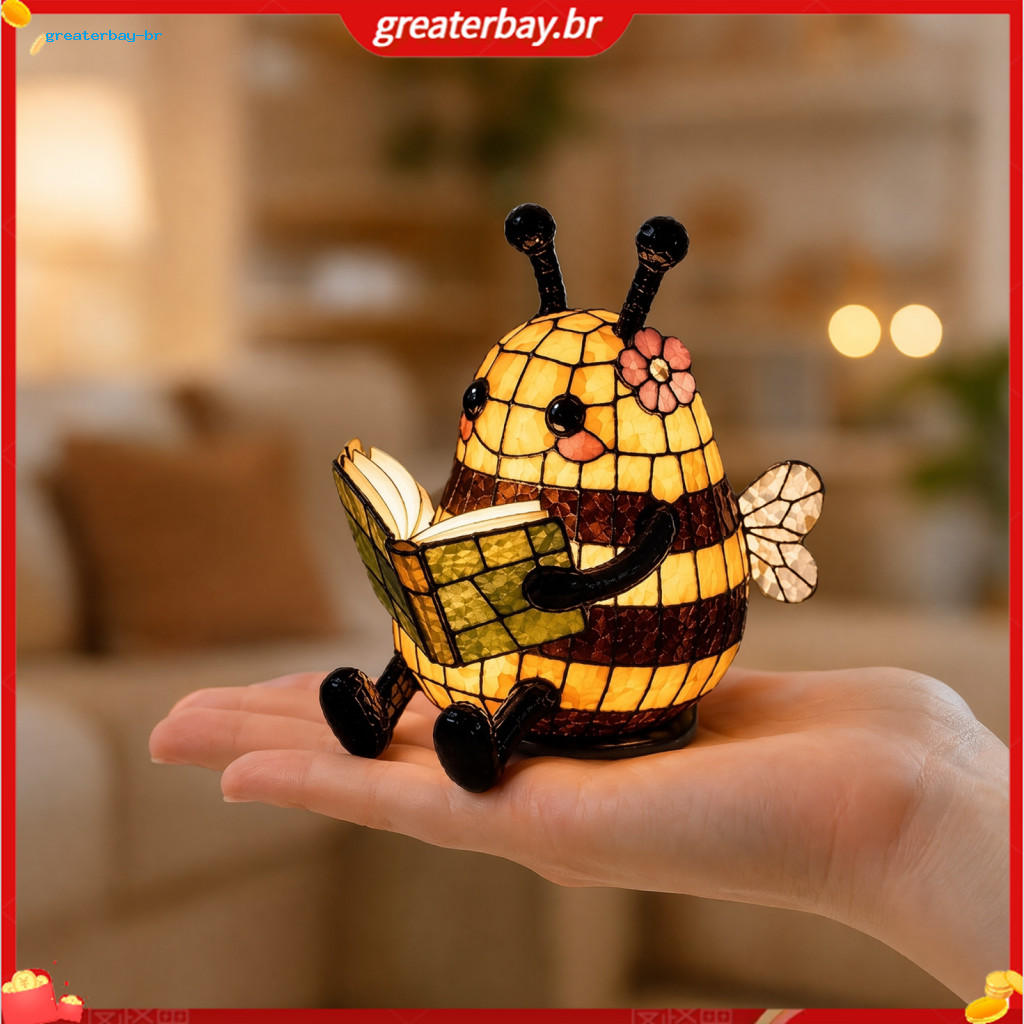 Usb Powered Bee Reading Light – Cute 3d Night Lamp Warm Glow Book for Perfect Indoor Table Gift for Lovers Southeast A