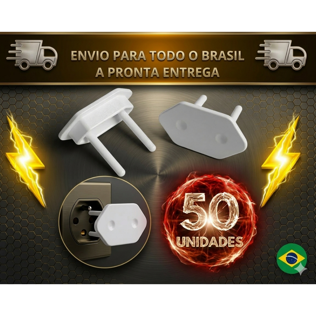 Protetor de Tomada para Bebê / Segurança / Contra Choque Elétrico / Segurança