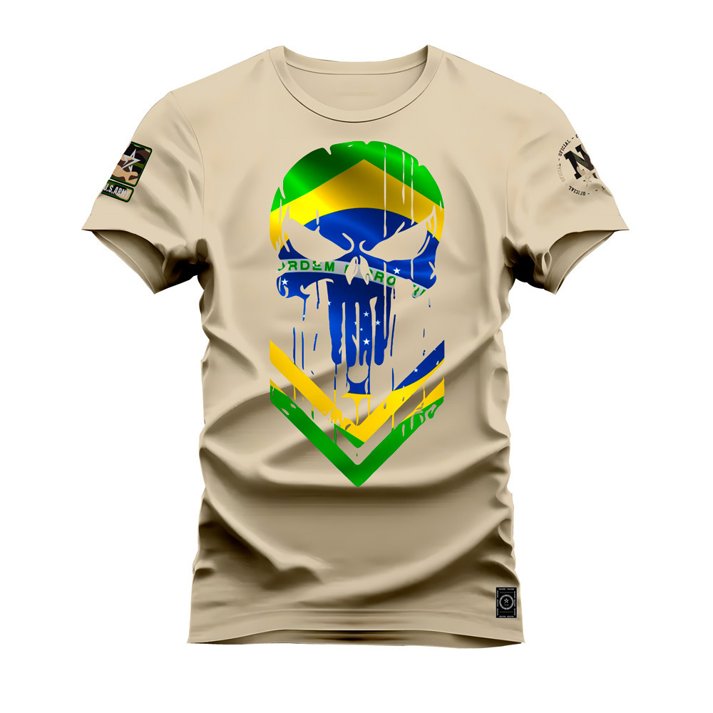 Camiseta Algodão Confortável Nation Block