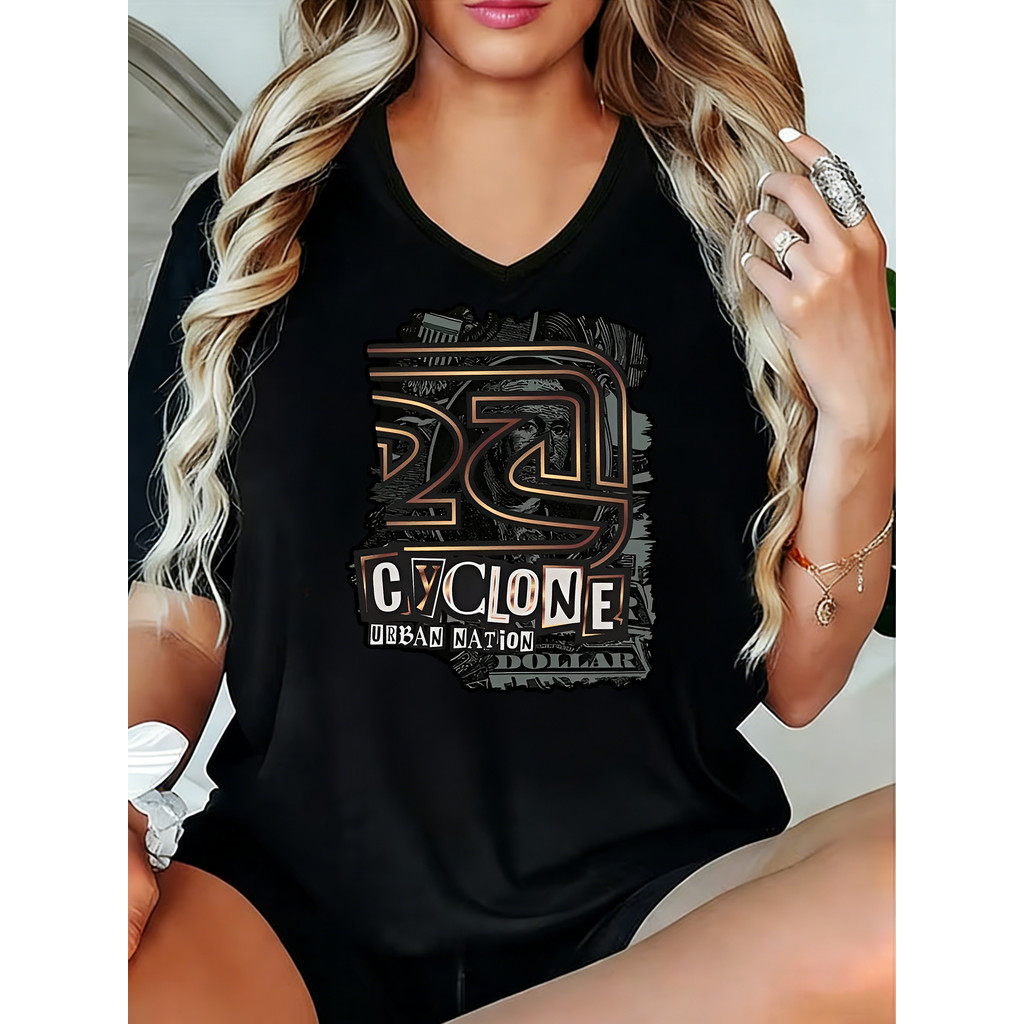 Camisa De Homem Cyclone Urban Nation Dollar Estampa, Preto, Estilo Urbano, Tamanho XXL