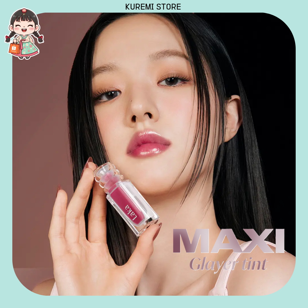 [Laka] Aura de Vidro: Tinta Labial Volumosa, Efeito Gloss, Brilho Espelhado