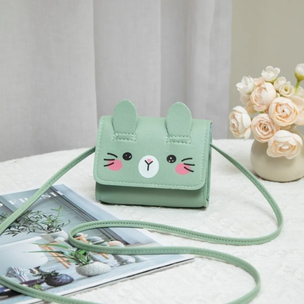 Fashion Portable Children's Mini Handbags Adorable Mini Size Easter Rabbit Crossbody Bag PU Leather Sweet Coin Purse Dress-Up